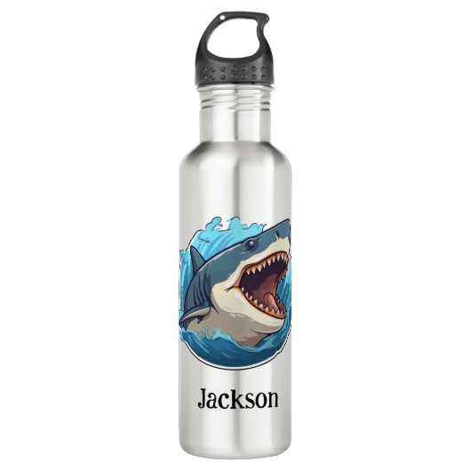 Personalisierte Shark Water Flasche Edelstahlflasche (Vorderseite)