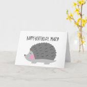 Personalisierte Sharp Igel Geburtstagskarte Karte (Gelbe Blume)