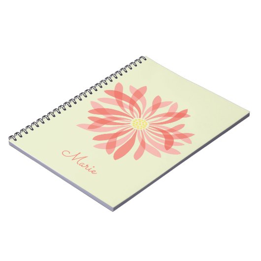 Personalisierte Sheer Wildblume Notizblock (Linke Seite)