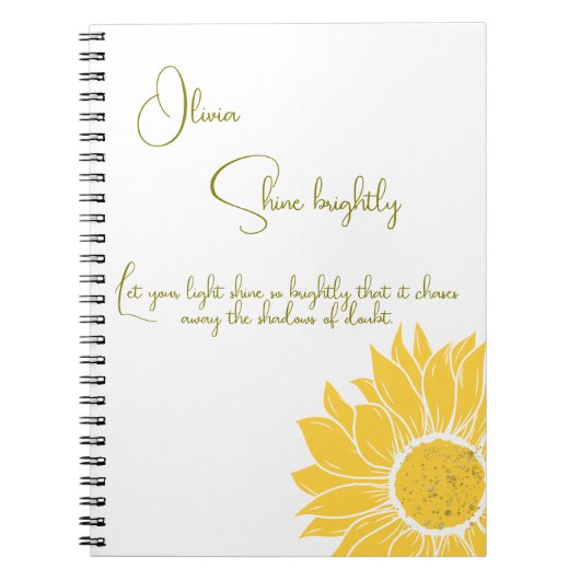 Personalisierte Shine Briwele Notizblock (Vorderseite)