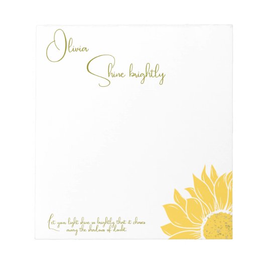 Personalisierte Shine Briwele Notizblock (Vorderseite)