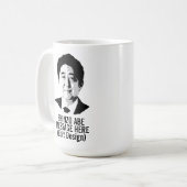 PERSONALISIERTE SHINZO ABE KAFFEETASSE (Vorderseite Links)