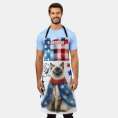 Personalisierte Siam Cat Mama All-over Print-Schür Schürze (Getragen)