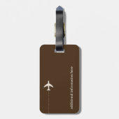 personalisierte sichere Reisegepäck Gepäckanhänger (Rückseite vertikal)