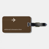 personalisierte sichere Reisegepäck Gepäckanhänger (Rückseite horizontal)