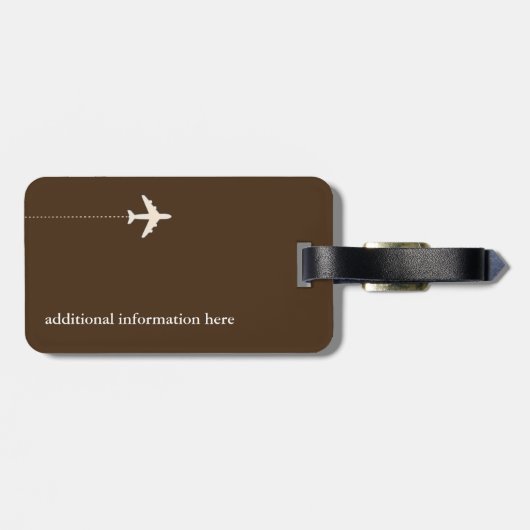 personalisierte sichere Reisegepäck Gepäckanhänger (Rückseite horizontal)