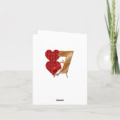 Personalisierte Siebenjährige Hochzeitkarte Karte (Rückseite)