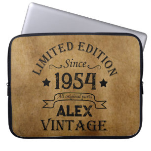 Personalisierte siebzig Vintage 70. Geburtstagsfei Laptopschutzhülle
