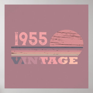 Personalisierte siebzig Vintage 70. Geburtstagsfei Poster