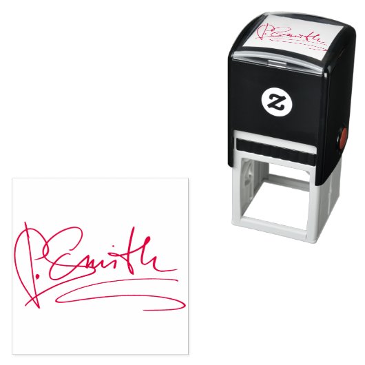Personalisierte Signatur rot Permastempel (Beispiel)