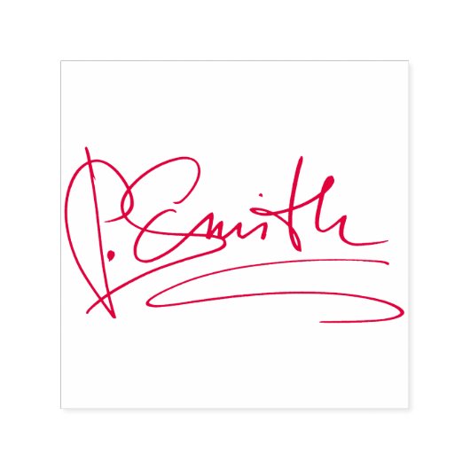 Personalisierte Signatur rot Permastempel (Design)