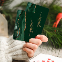 Personalisierte Signatur Smaragdgrün Gold Achat