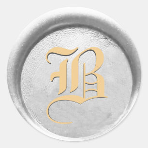 *~* PERSONALISIERTE Silber Gold Wachssiegel Hochze Runder Aufkleber
