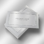 Personalisierte Silber-Graue Metallic-Textur Visitenkarte