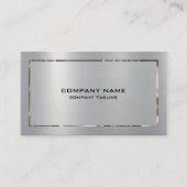 Personalisierte Silber-Graue Metallic-Textur Visitenkarte (Vorderseite)