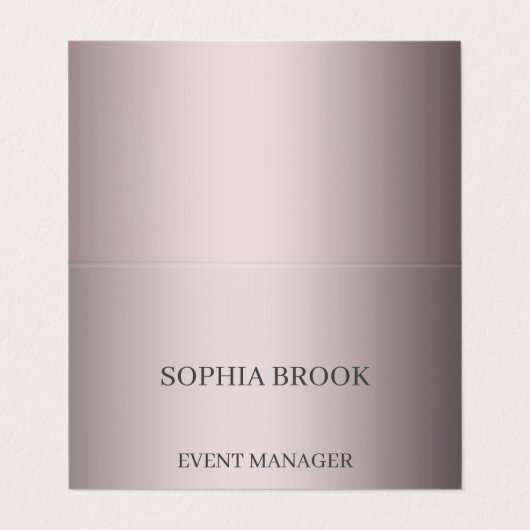 Personalisierte Silberfolie Visitenkarten (Außenseite Aufgefaltet)