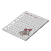 Personalisierte Silberglocken für Liebhaber Notizblock (Rotiert)