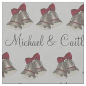 Personalisierte Silberglocken Stoff (Nahaufnahme)