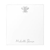 Personalisierte SilberHonigbiene Notizblock (Vorderseite)