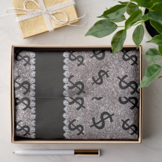 Personalisierte silberne seidenpapier (Geschenk)