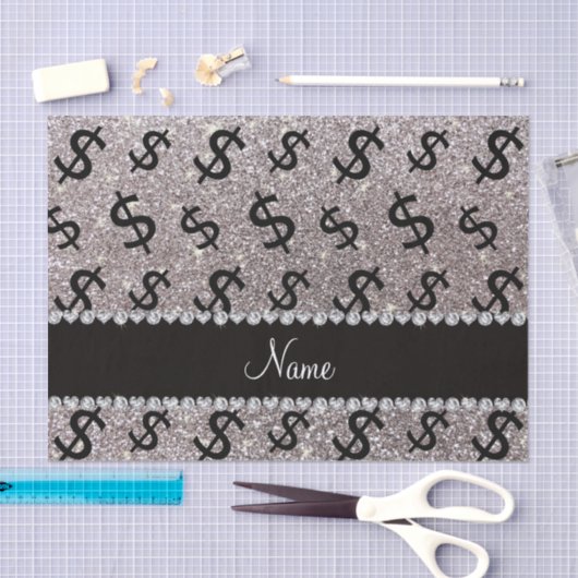 Personalisierte silberne seidenpapier (Handwerk)