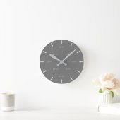 Personalisierte Silberstaub und Grau Runde Wanduhr (Zuhause)