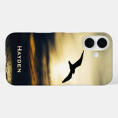 Personalisierte Silhouette eines fliegenden Vogels Case-Mate iPhone Hülle (Rückseite (Horizontal))