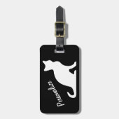 Personalisierte Silhouette Gepäckmarke Gepäckanhänger (Vorderseite vertikal)