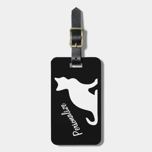 Personalisierte Silhouette Gepäckmarke Gepäckanhänger (Vorderseite vertikal)