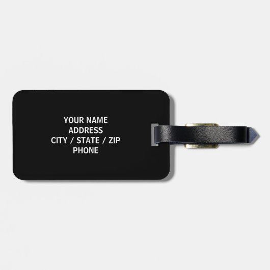 Personalisierte Silhouette Gepäckmarke Gepäckanhänger (Rückseite horizontal)