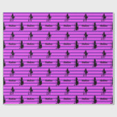 Personalisierte Silhouette Hexen Halloween-Geschen Geschenkpapier (Flach)