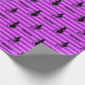 Personalisierte Silhouette Hexen Halloween-Geschen Geschenkpapier (Ecke)