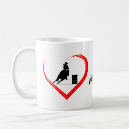 Personalisierte Silhouette Hörnchen Racing Pferd,  Kaffeetasse