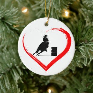 Personalisierte Silhouette Hörnchen Racing Pferd,  Keramikornament