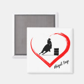 Personalisierte Silhouette Hörnchen Racing Pferd,  Magnet (Vorderseite/Rückseite)