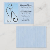 Personalisierte Silhouette-Katzen-Geschäfts-Karten Visitenkarte (Vorne/Hinten)