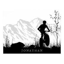 Personalisierte Silhouette Mountainbike