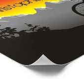 Personalisierte Silhouette Mountainbike Poster (Ecke)