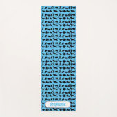 Personalisierte Silhouette Muster auf der blauen s Yogamatte (Vorderseite)