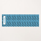 Personalisierte Silhouette Muster auf der blauen s Yogamatte (Vorderseite (Horizontal))