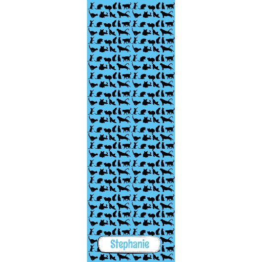 Personalisierte Silhouette Muster auf der blauen s Yogamatte