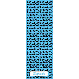 Personalisierte Silhouette Muster auf der blauen s Yogamatte