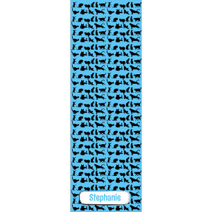 Personalisierte Silhouette Muster auf der blauen s Yogamatte