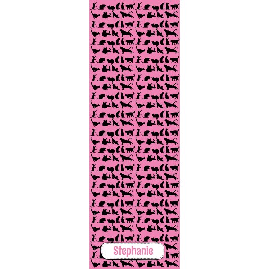 Personalisierte Silhouette Muster auf rosa schwarz Yogamatte