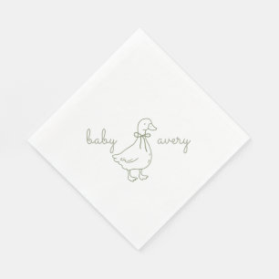 Personalisierte Silly Goose Baby Shower Baby Show Serviette