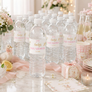 Personalisierte Silly Goose Girl Baby Shower Wasserflaschenetikett