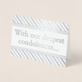Personalisierte Silver Foil Condolences-Karte Folienkarte (Vorderseite)