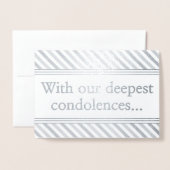 Personalisierte Silver Foil Condolences-Karte Folienkarte (Vorderseite mit Umschlag)