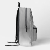 Personalisierte Silver Girly Glitzer Tropfen Metal Bedruckter Rucksack (Links)