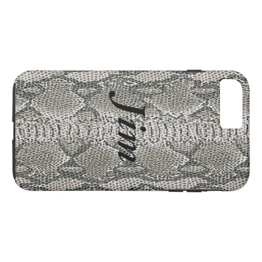 Personalisierte Silver Snake Skin iPhone 7 Fall Case-Mate iPhone Hülle (Rückseite (Horizontal))